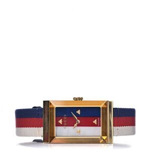 GUCCI
G-Frame White, Red and Blue Women's Watch YA147405